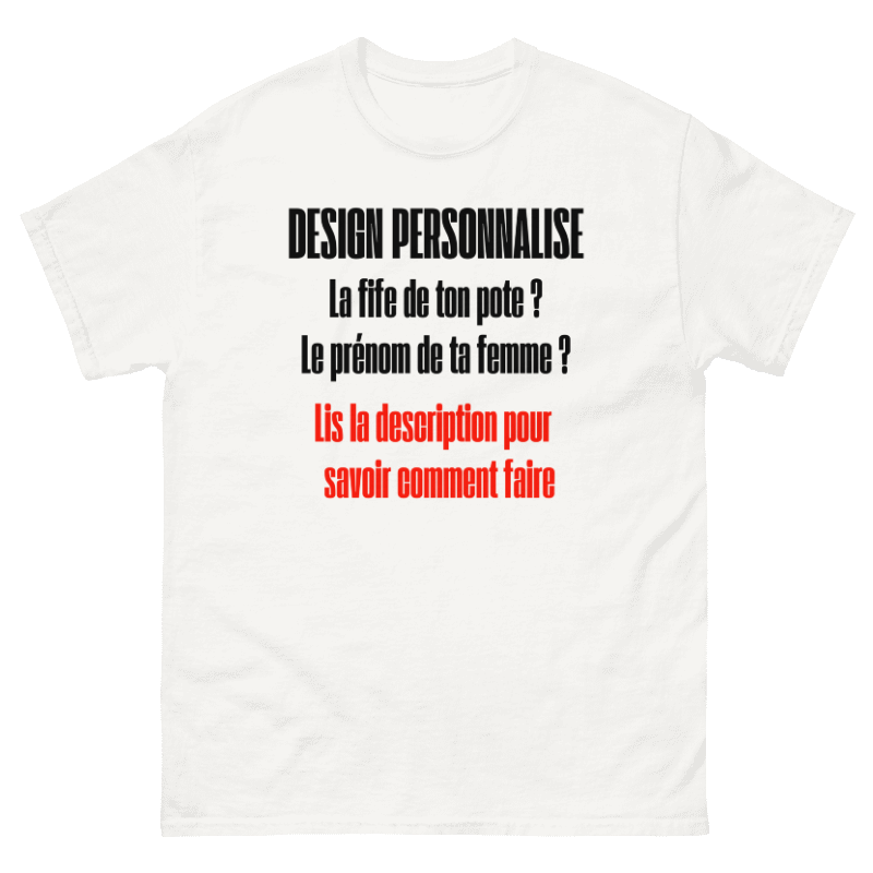 T-shirt personnalisé à la demande